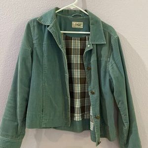 L.L. Bean coudoroy jacket. Size S but fits like a M. Sea green and all lined.